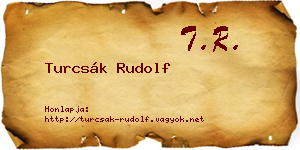 Turcsák Rudolf névjegykártya